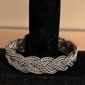 Silver plated cuff bracelets